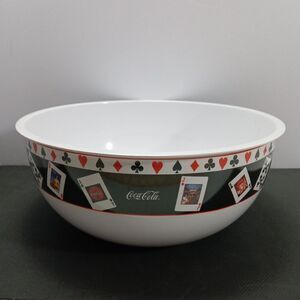 Vintage Coca Cola Bowl Playing Card Theme Rare SAKURA 12" Rare HTF